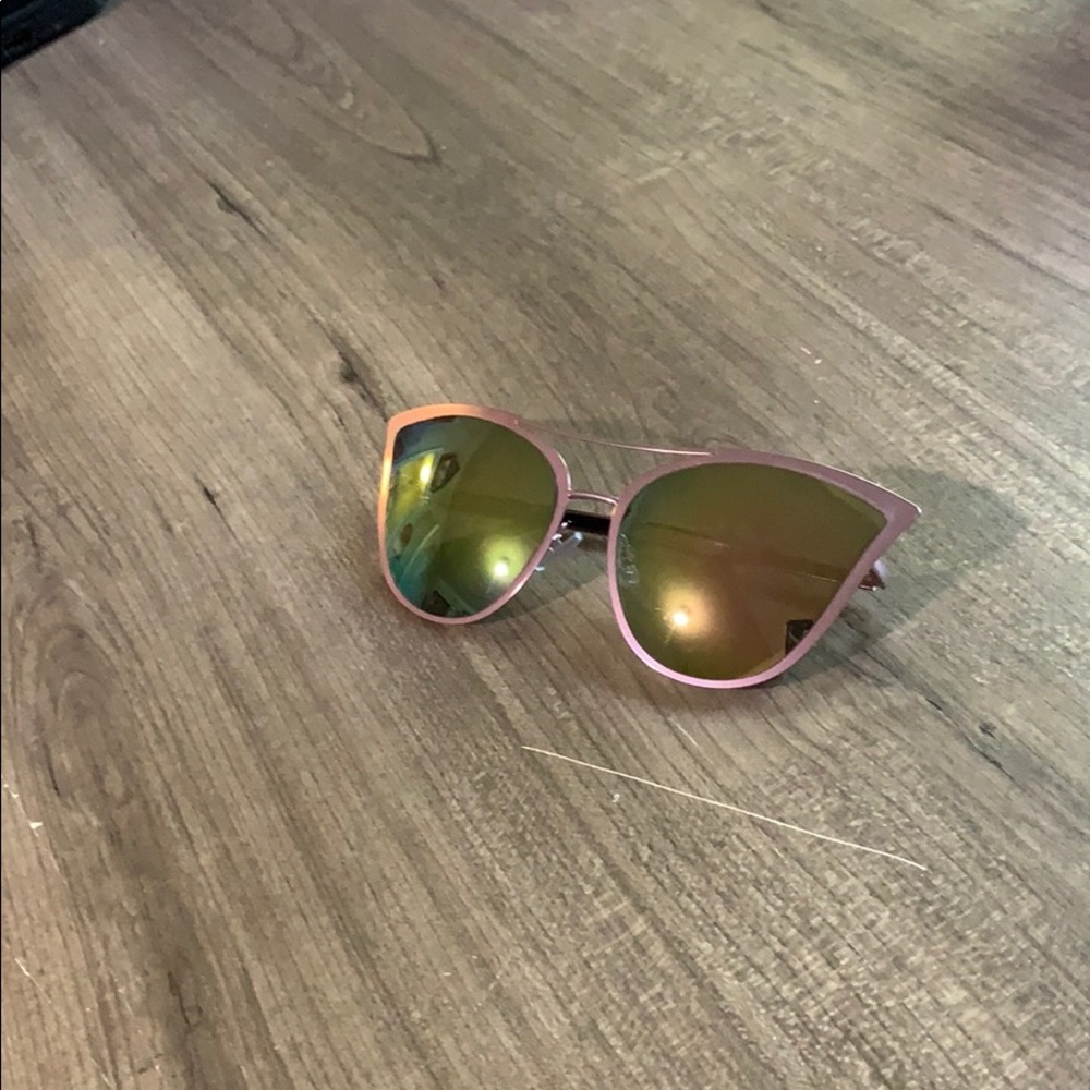 Pink Mirrored Betsey Johnson Sunglasses